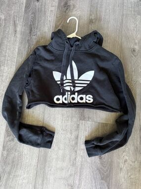 Adidas Black Crop Hoodie